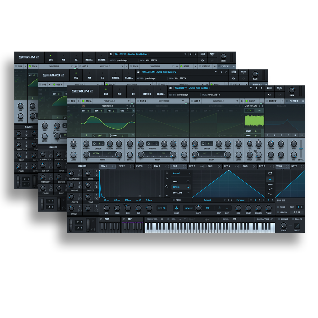 Wallsteyn Jumpstyle and Gabber Kick Builder Serum 2 presets